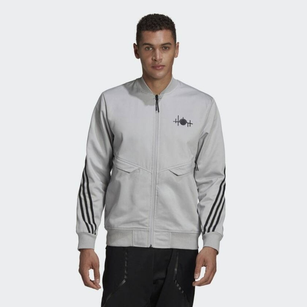NWT Adidas x James Bond 007 Bomber Jacket Men’s Large Gray Full Zip